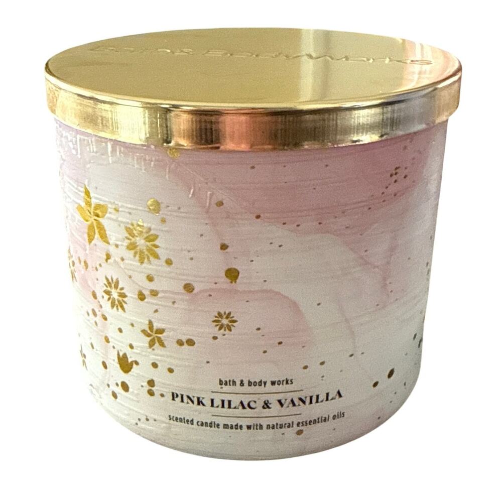 Bath & Body Works Pink Lilac & Vanilla 3-Wick Candle